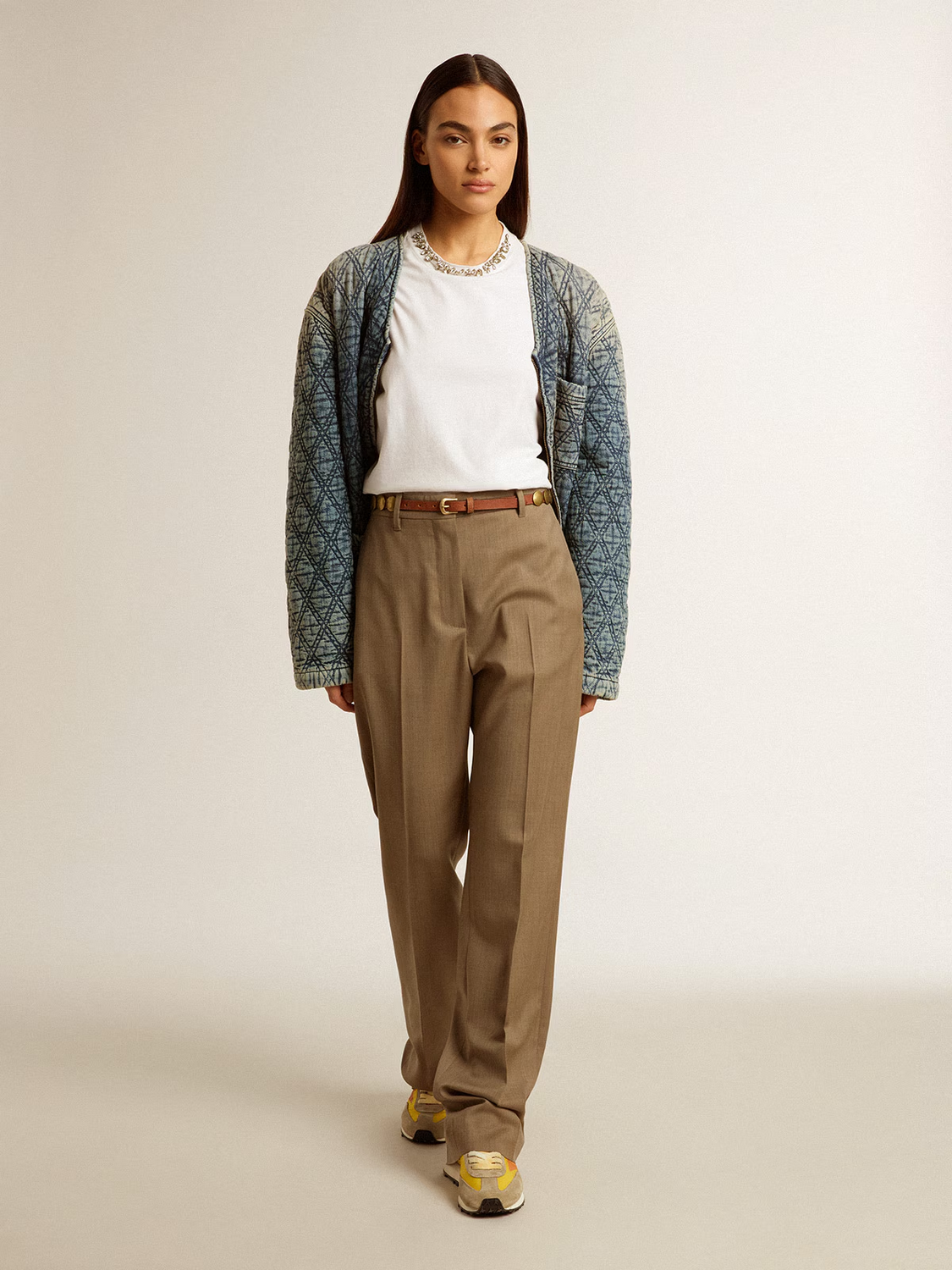 Chaqueta Golden Goose Journey Padded Medium Denim Wash Mujer