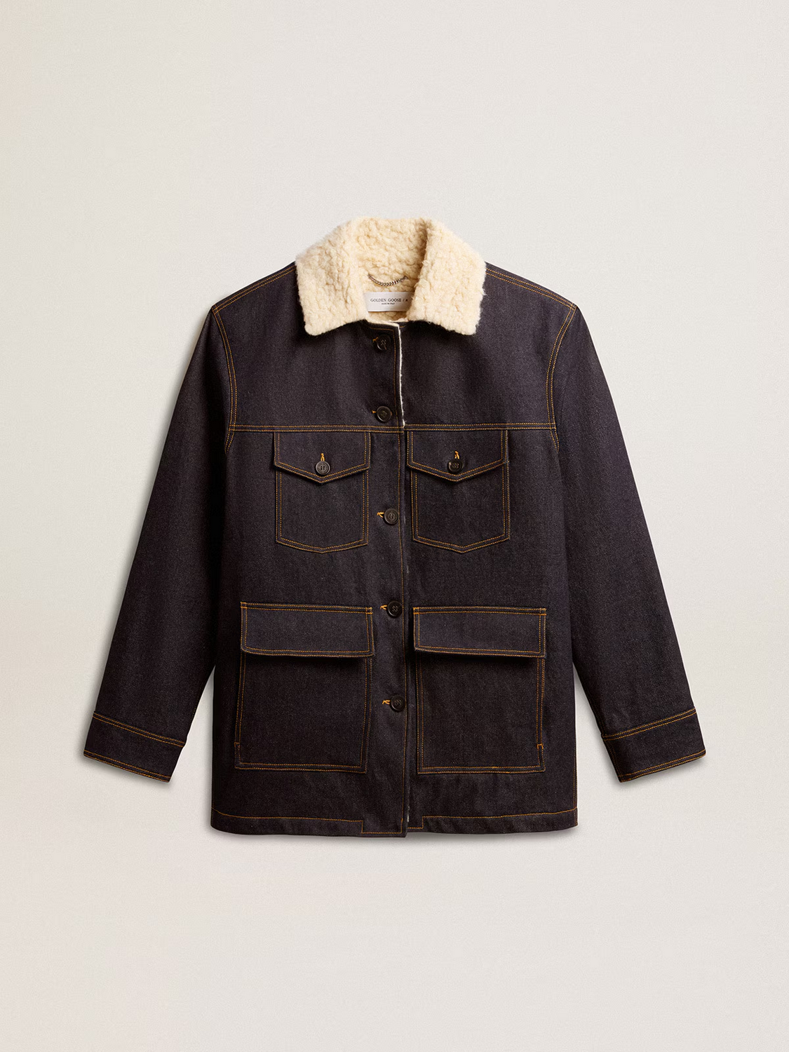 Chaqueta Golden Goose Caban One Wash Denime Hombre