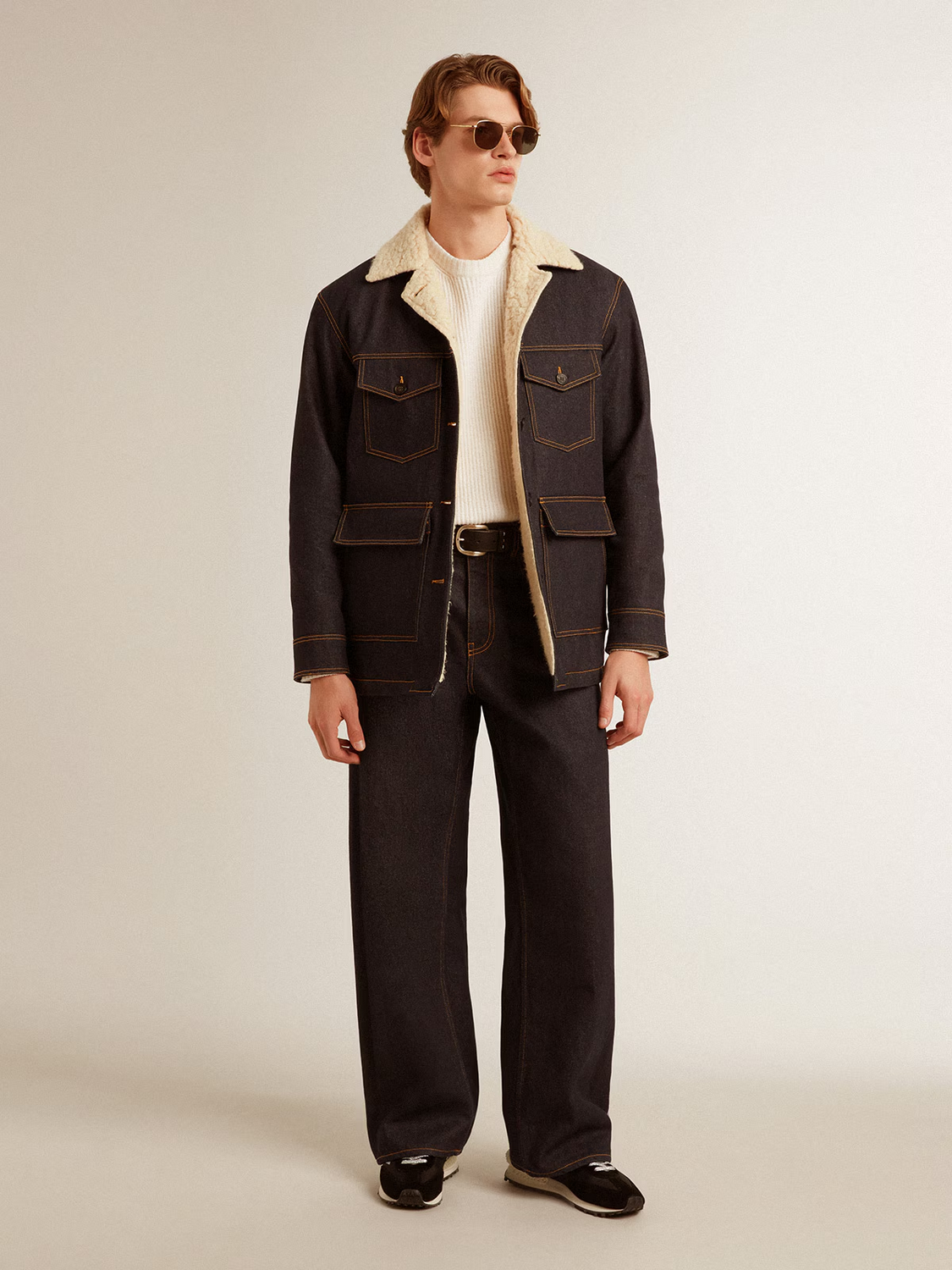 Chaqueta Golden Goose Caban One Wash Denime Hombre