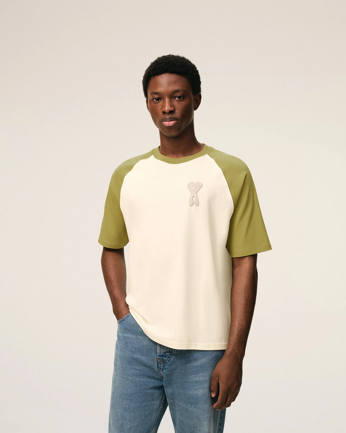 T-Shirt de punto con parche Ami De Coeur Unisex