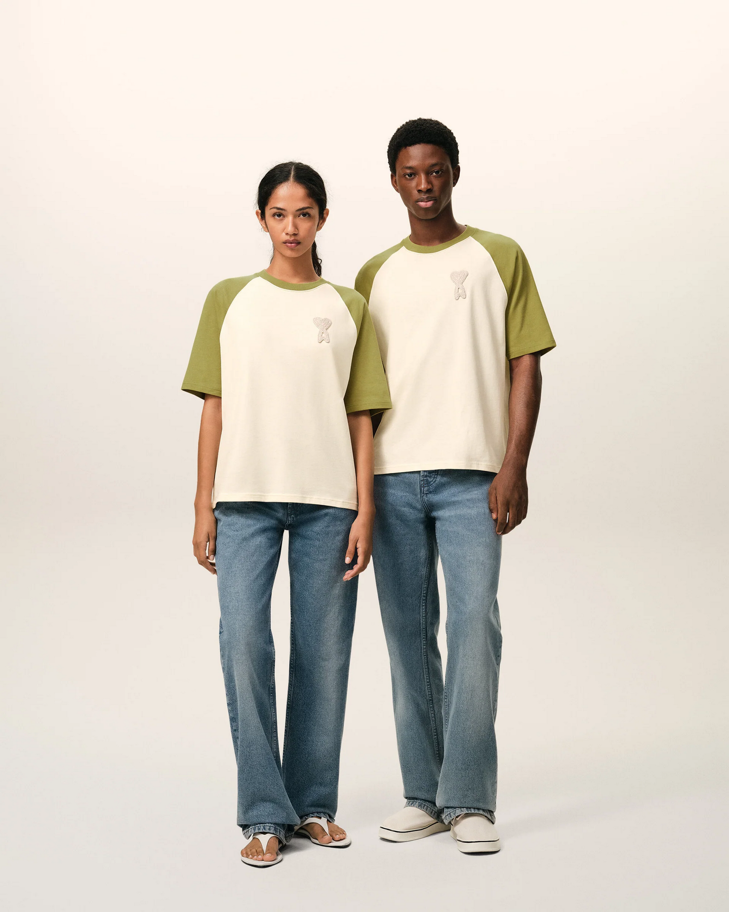 T-Shirt de punto con parche Ami De Coeur Unisex