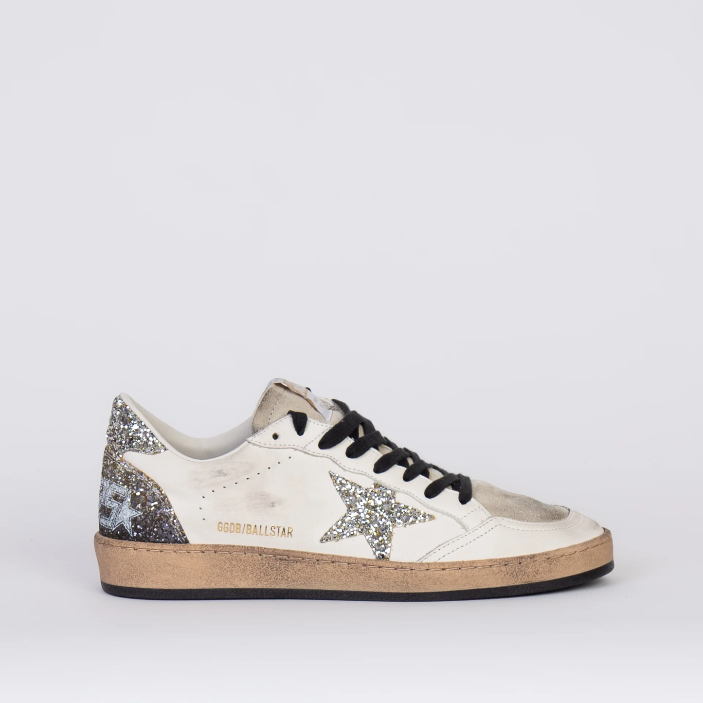Zapatilla Golden Goose Ballstar Leather Glitter Star Heel Glitter Mujer