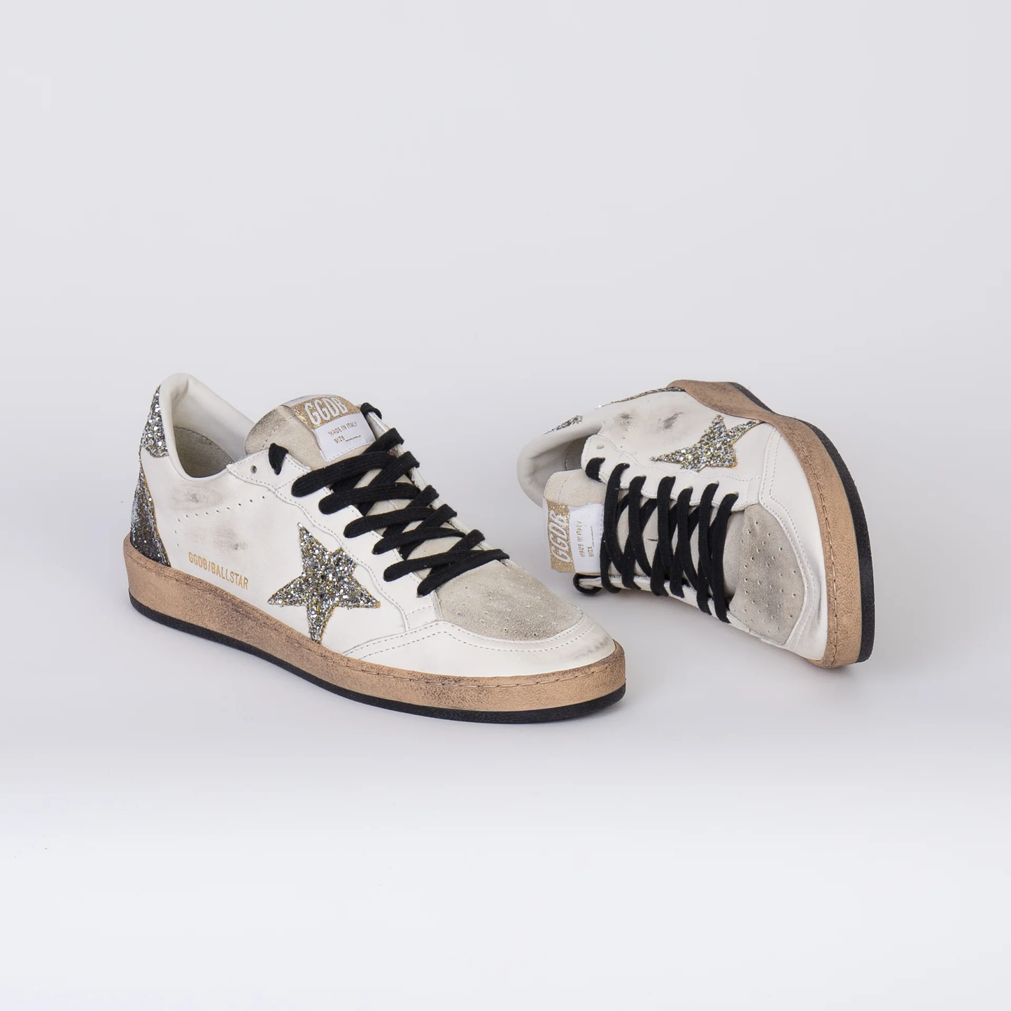 Zapatilla Golden Goose Ballstar Leather Glitter Star Heel Glitter Mujer