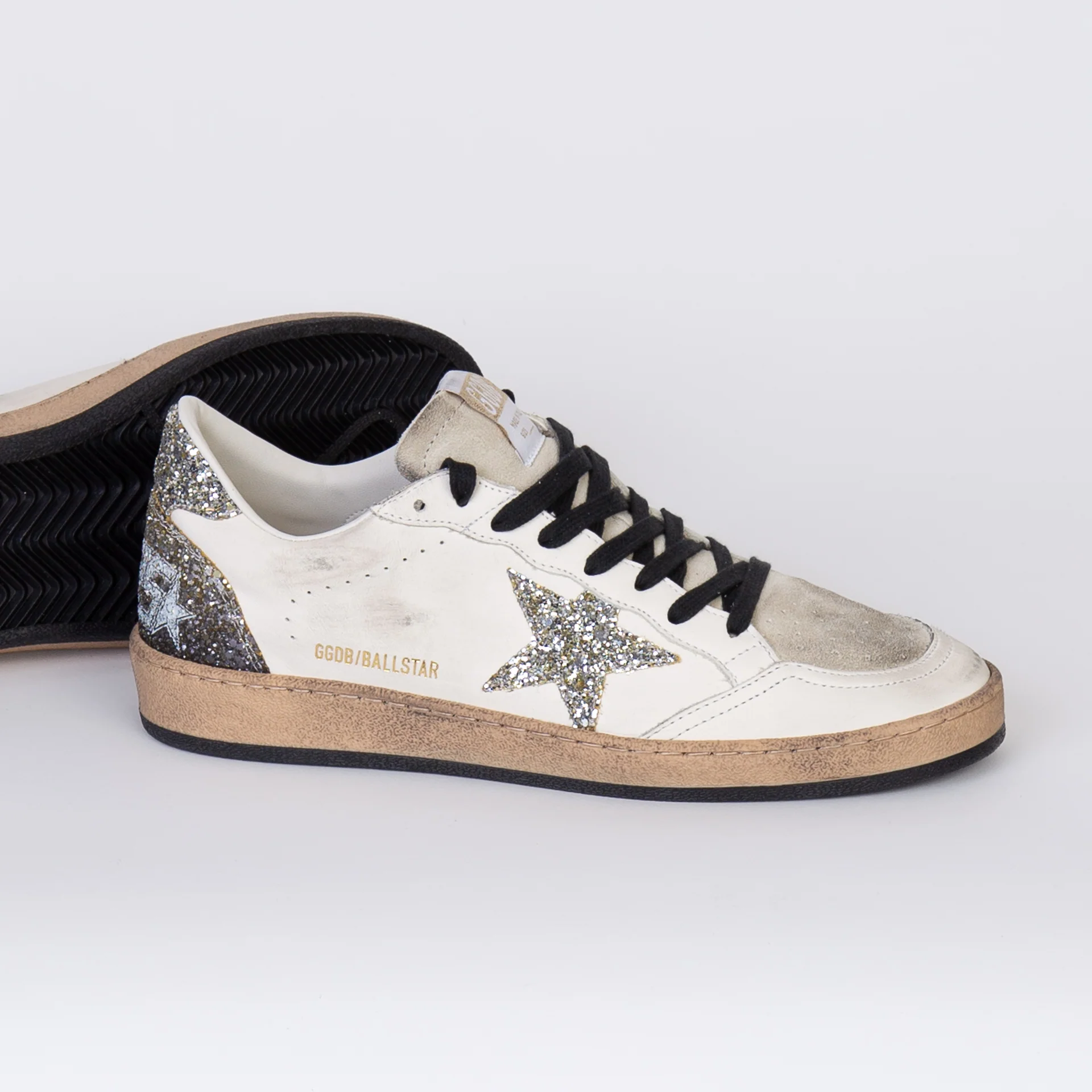 Zapatilla Golden Goose Ballstar Leather Glitter Star Heel Glitter Mujer