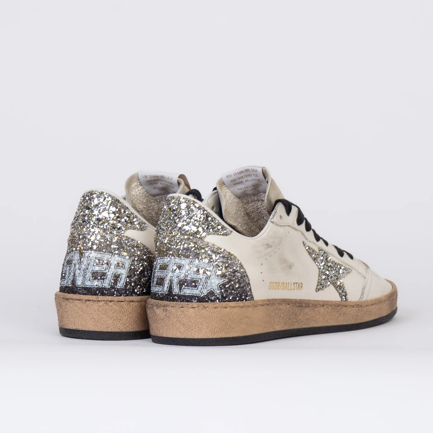 Zapatilla Golden Goose Ballstar Leather Glitter Star Heel Glitter Mujer