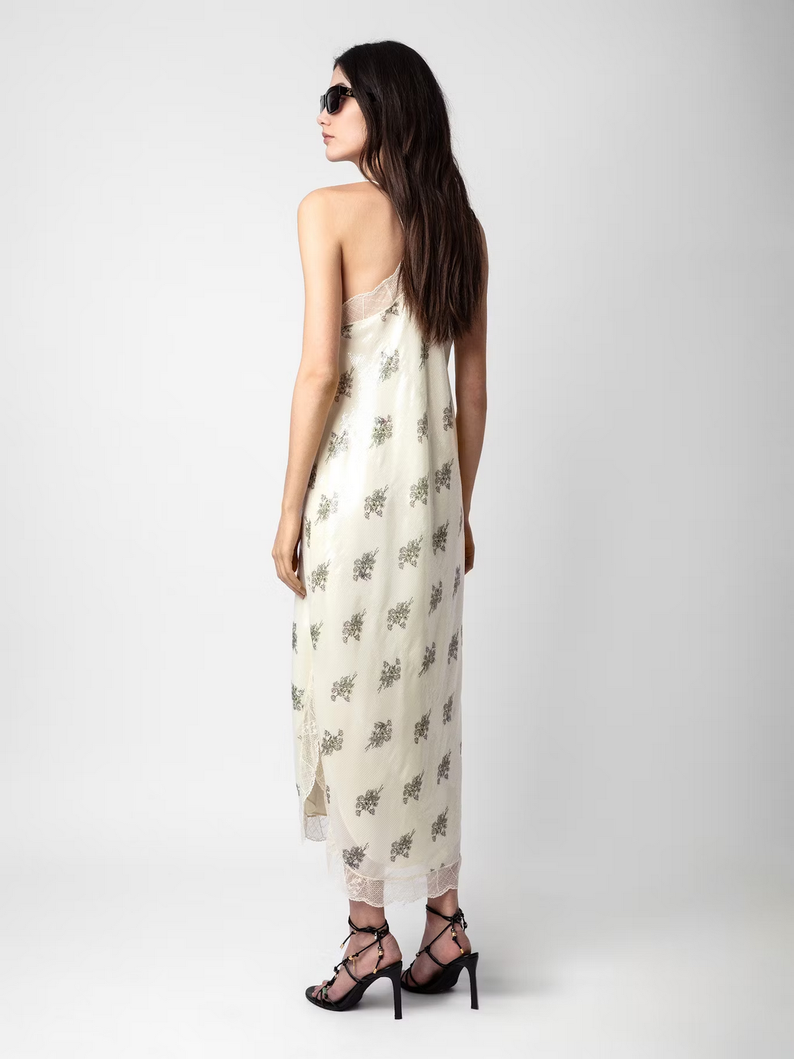 Vestido Ristyl Sequins Flowers