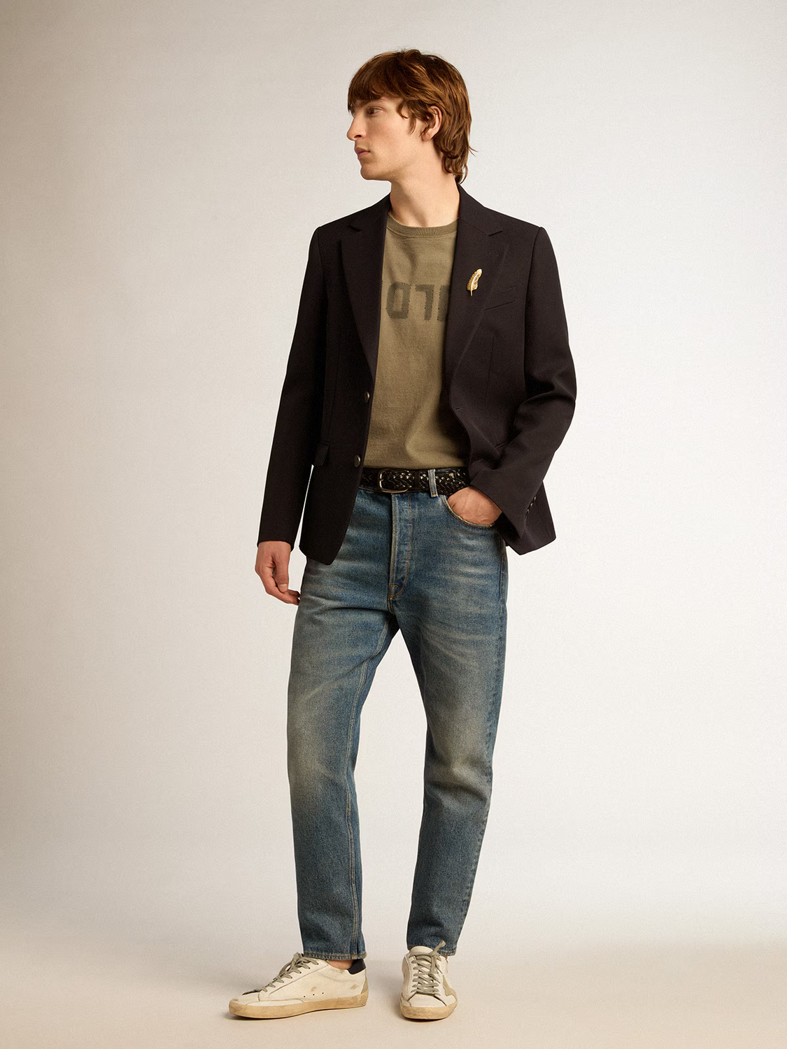 Camiseta Golden Goose Distressed Hombre