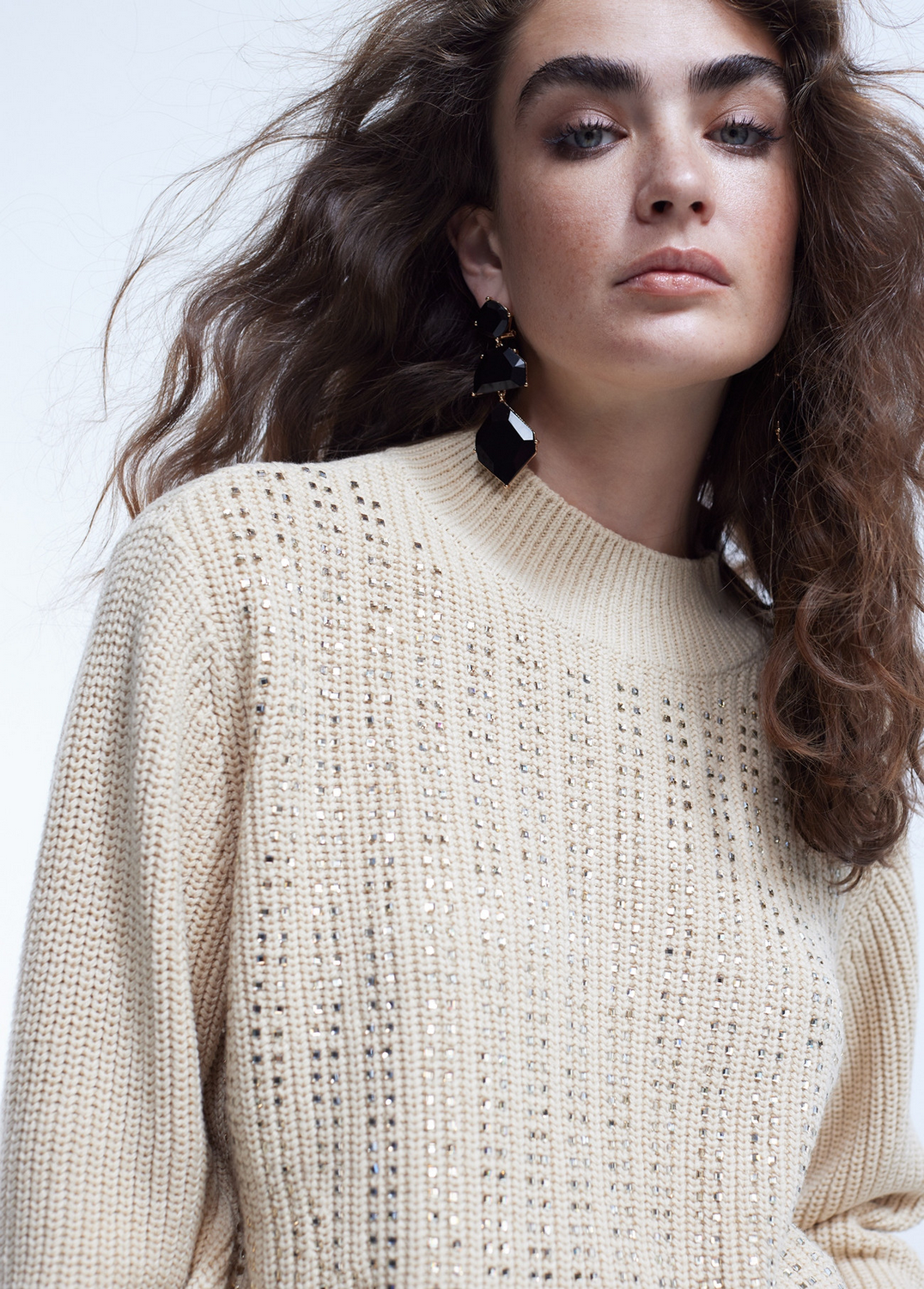 Sweater Con Diamanté Detail
