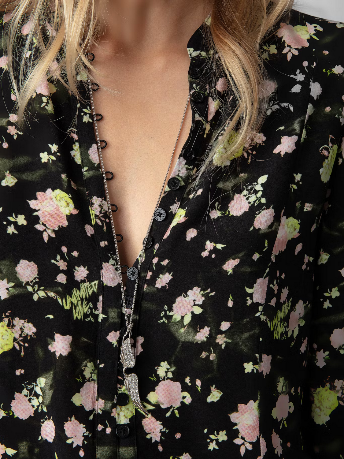 Camisa Twina Soft Crinkle Roses