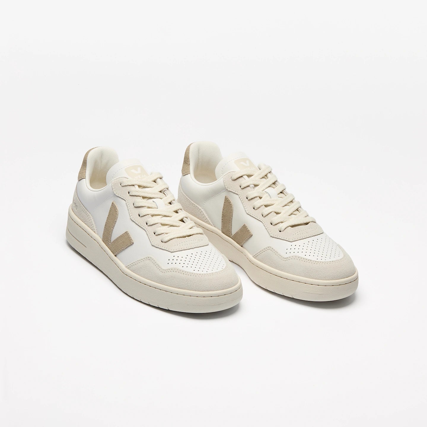 Zapatillas Veja De Mujer V-90 Leather White Taupe