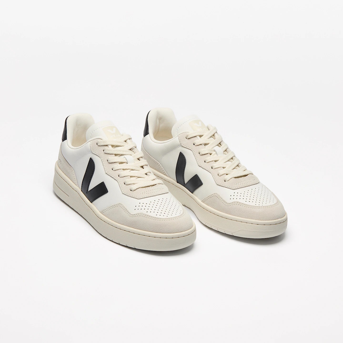 Zapatillas Veja De Mujer V-90 Leather White Black