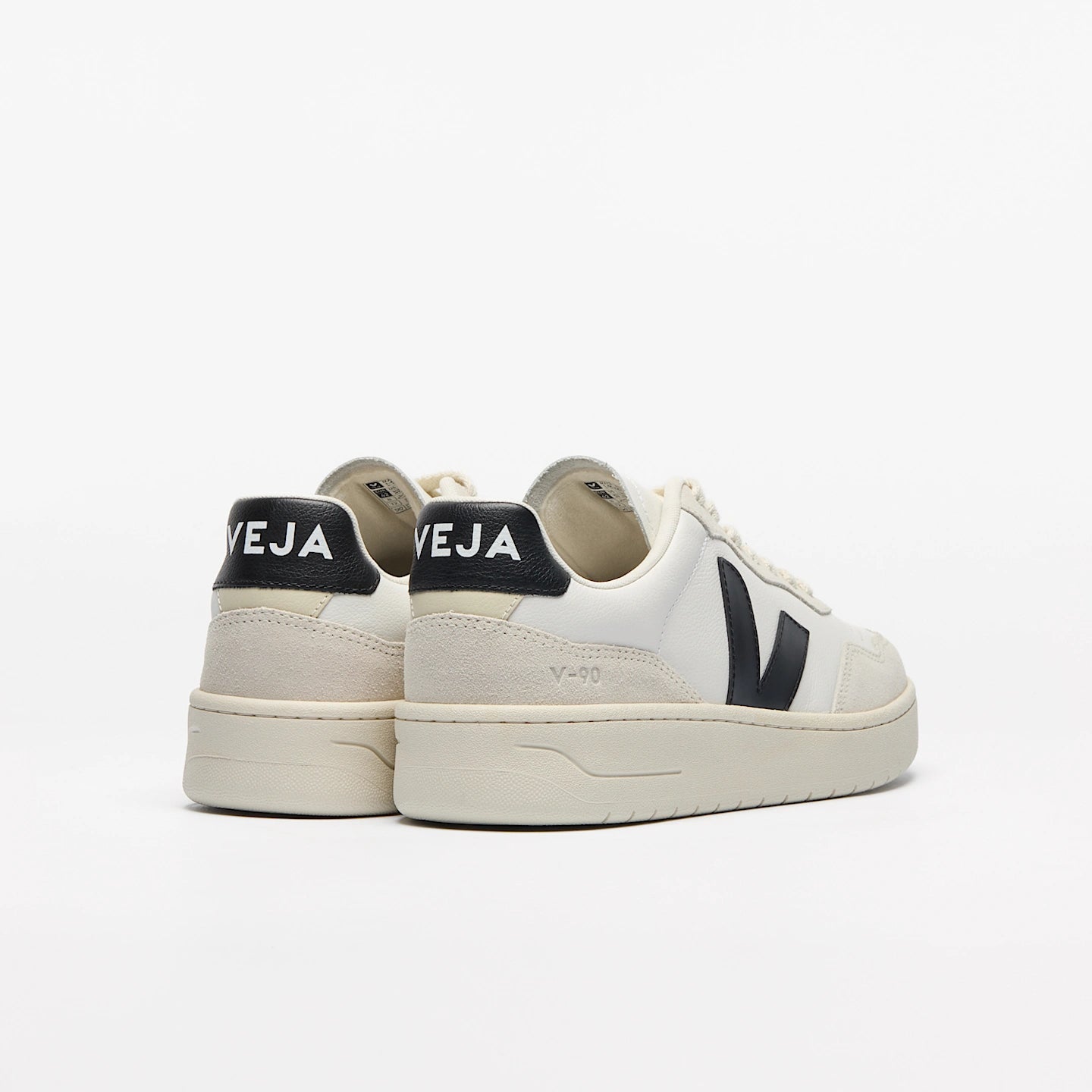 Zapatillas Veja De Mujer V-90 Leather White Black