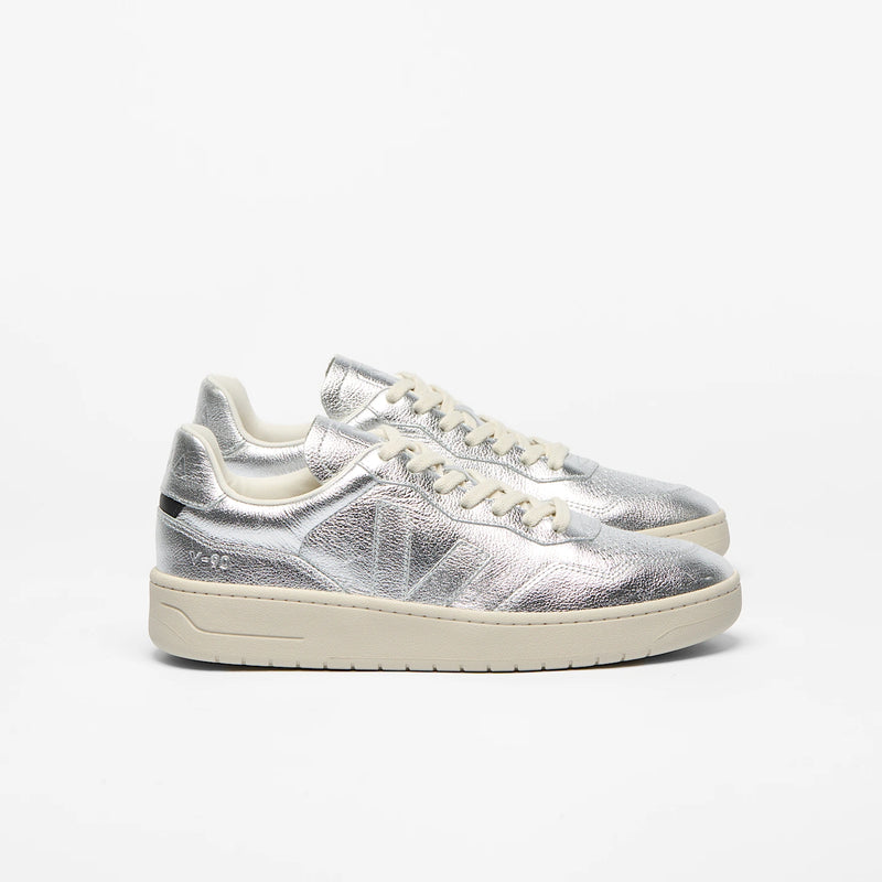 Zapatillas Veja De Mujer V-90 Leather Silver