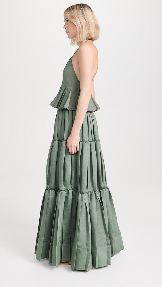 Maxi Vestido Delania Plisado