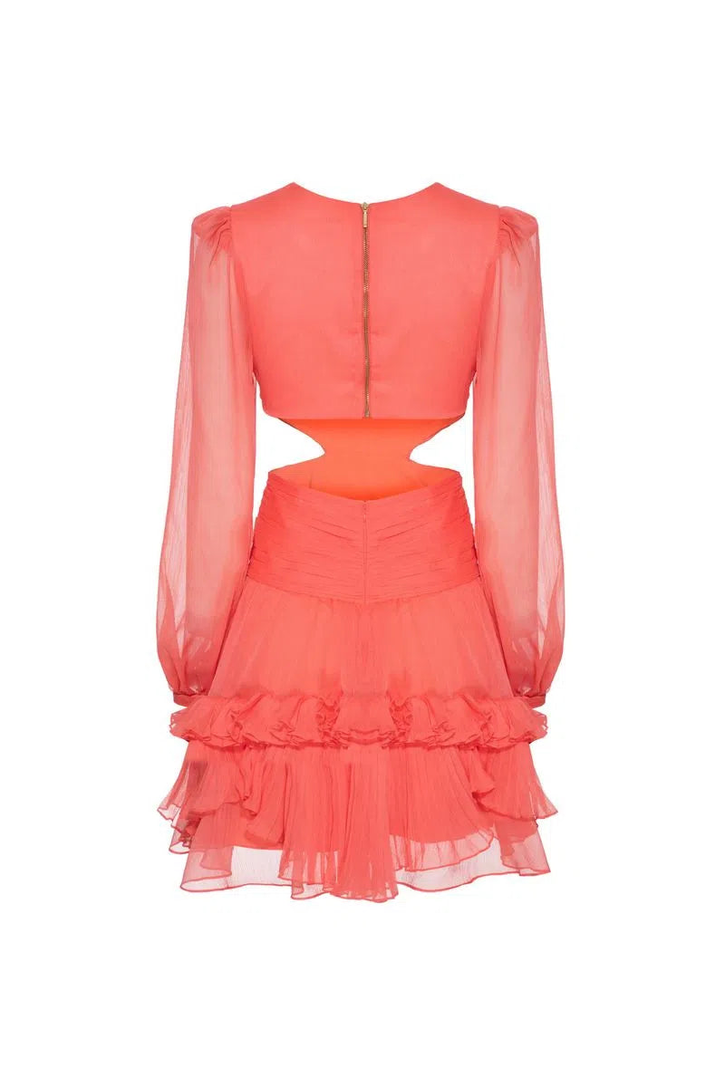 Vestido Corto Turner Chiffon Ruffled