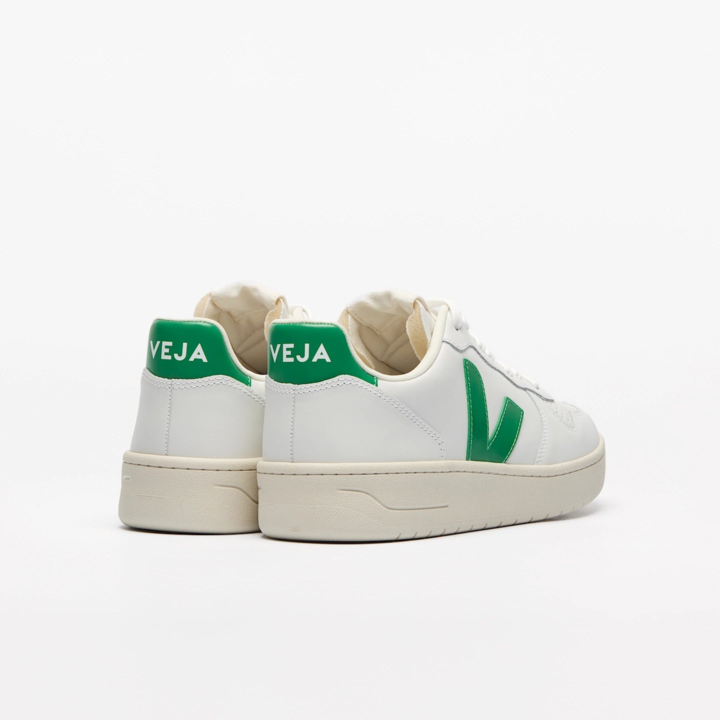 Zapatillas Veja De Hombre V-10 Leather White Emeraude
