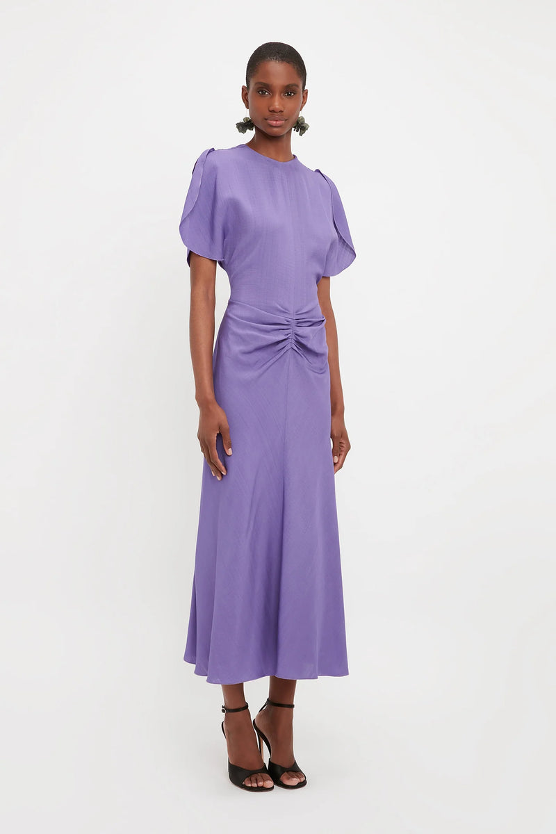 Midi Vestido Gathered Waist