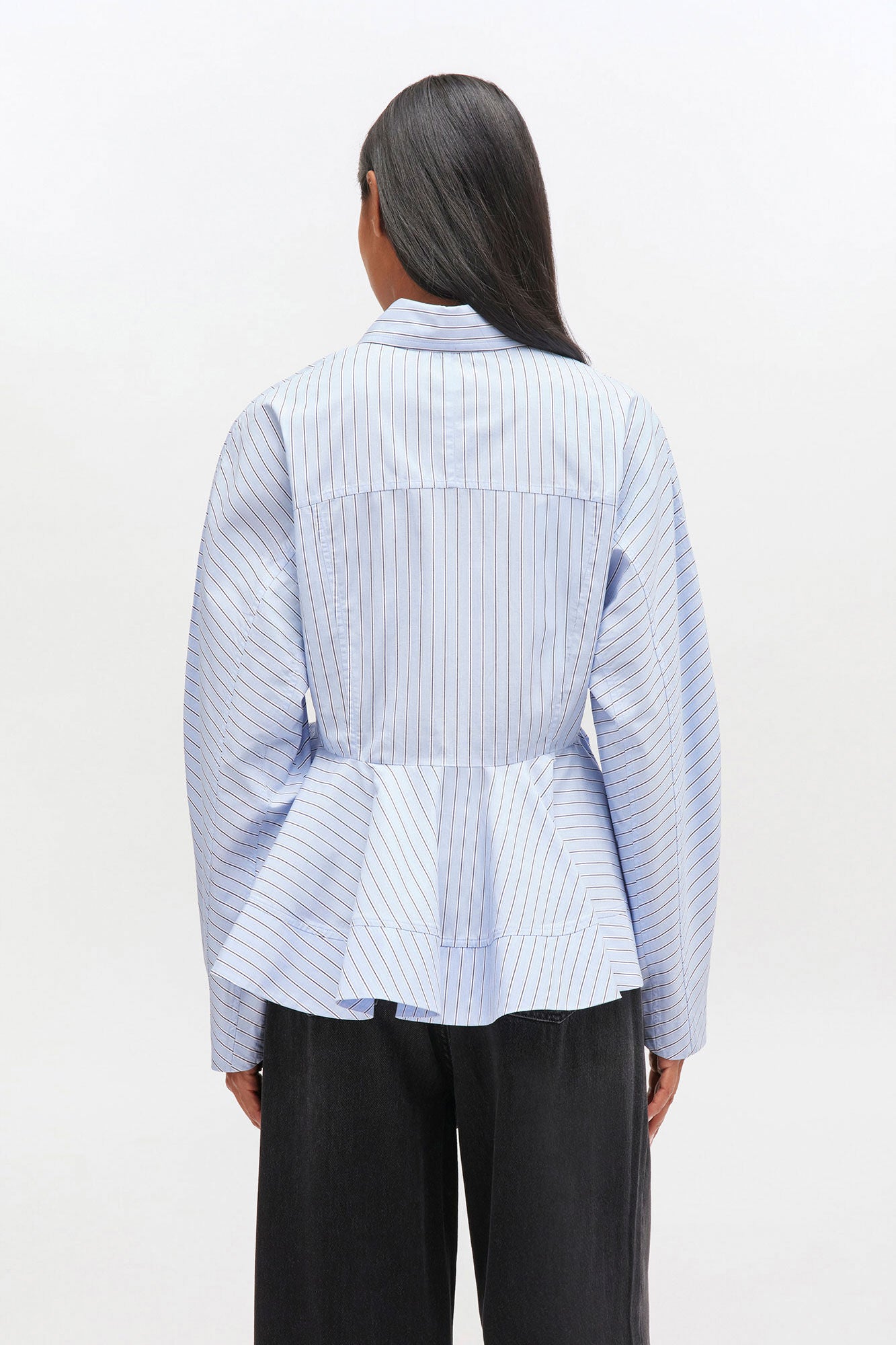 Camisa Peplum Stripe Cottom