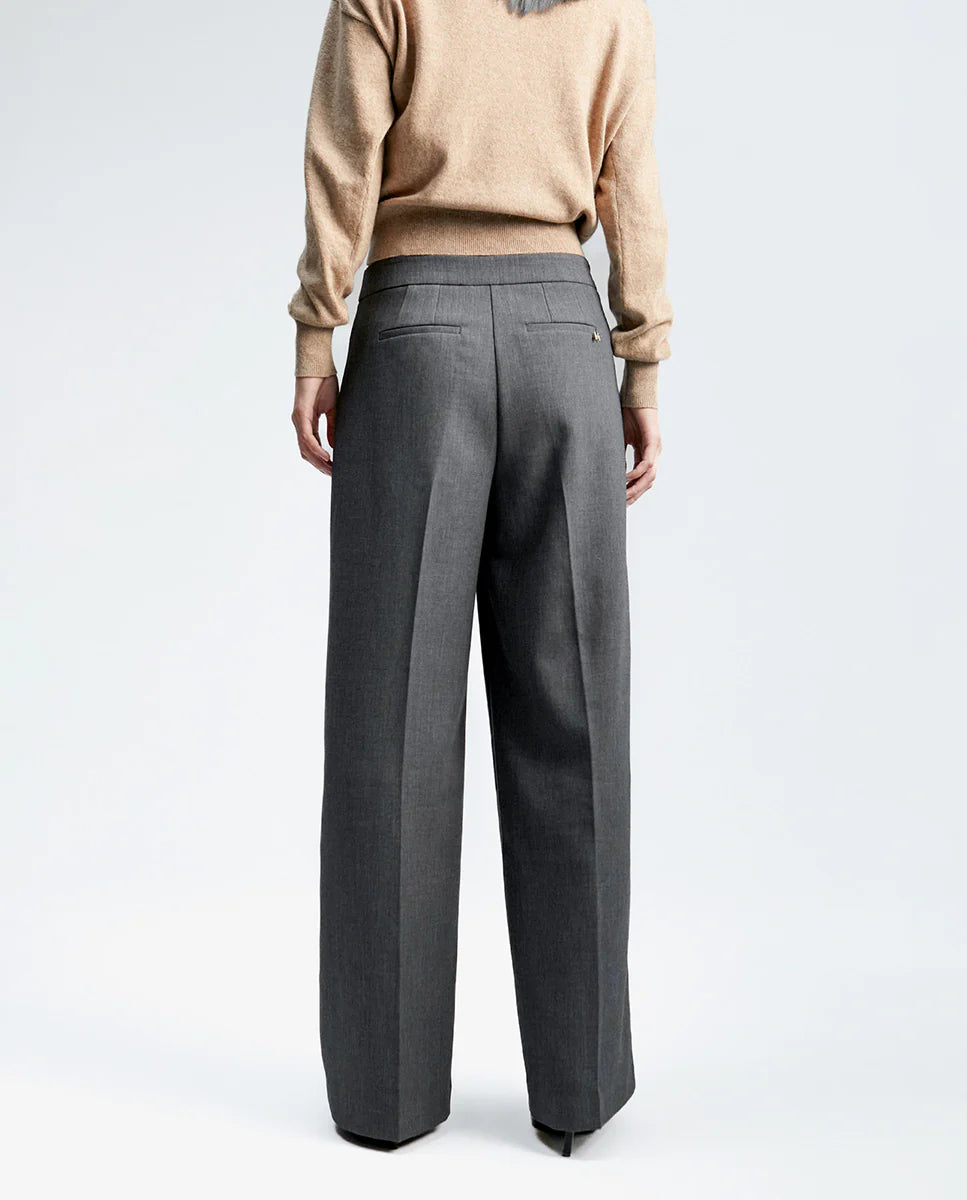 Pantalón Wide-Leg Con Snap-Button Detail