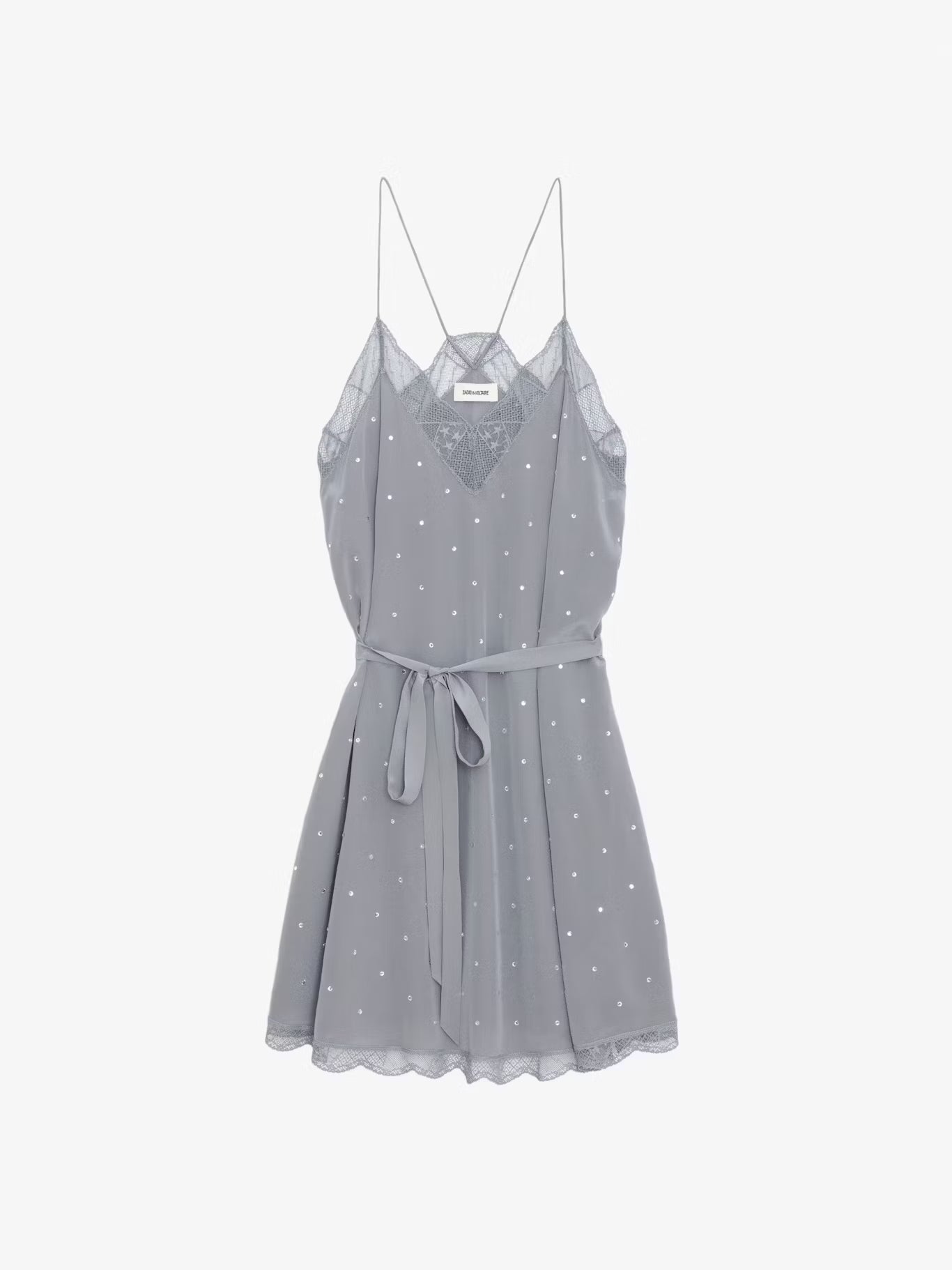 Vestido De Seda Ristyz Con Strass
