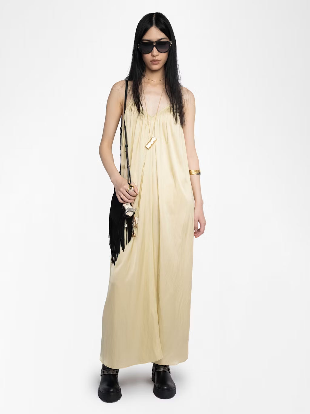 Maxi Vestido Ristym Satin