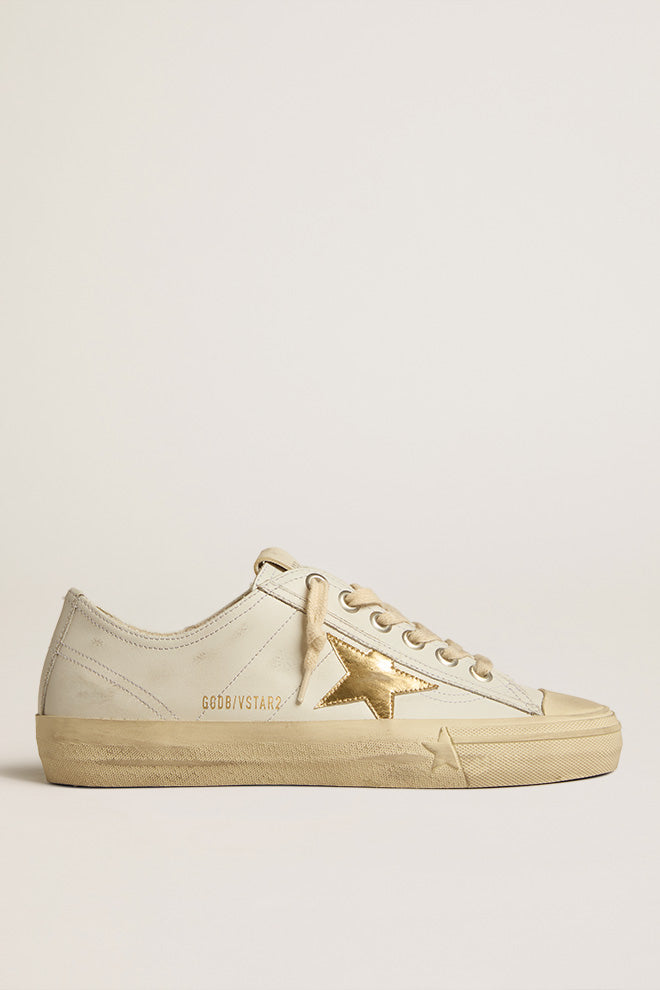Zapatillas Golden Goose V-Star 2 Leather Upper Laminated Mujer