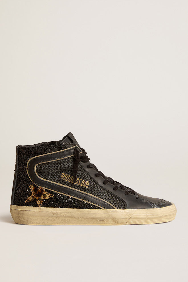Zapatillas Golden Goose Slide Net Glitter Mujer