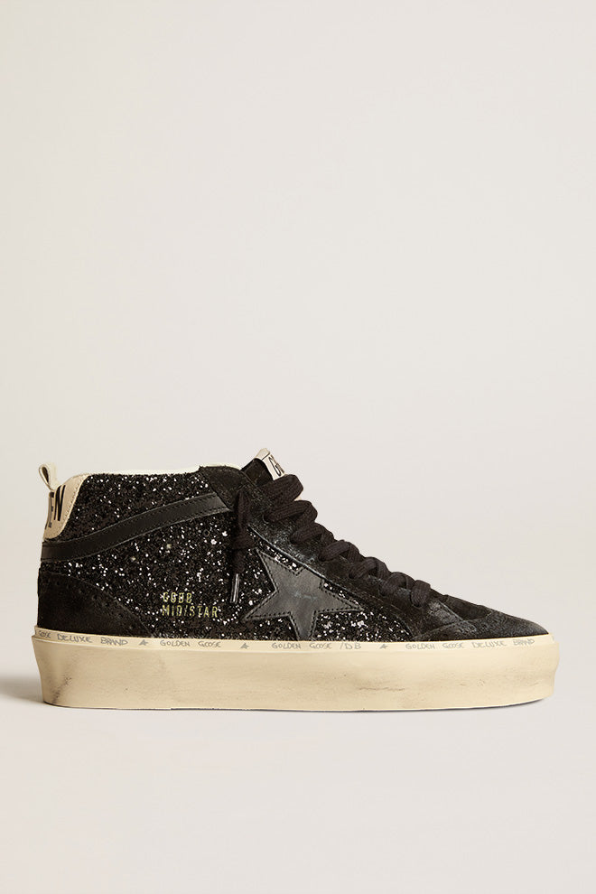 Zapatillas Golden Goose  Hi Mid Star Glitter Upper Mujer