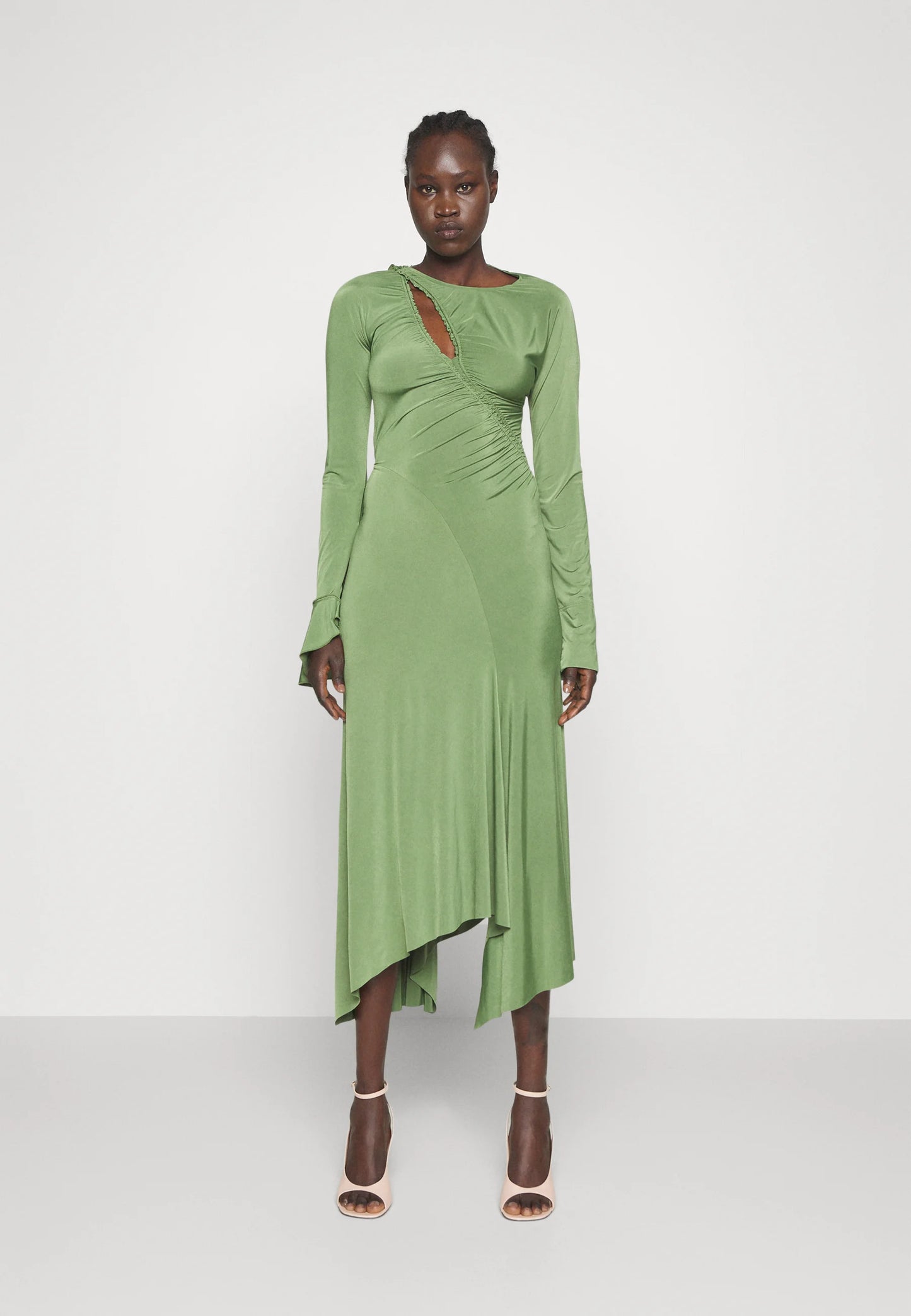 Vestido Asymmetric Slash Jersey
